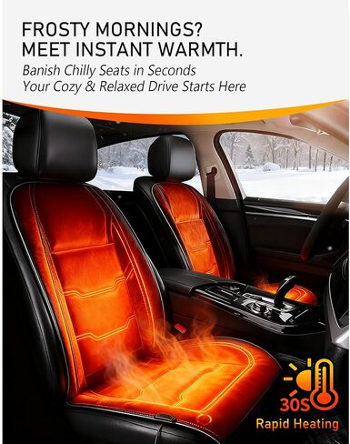 Plush Fluffy Car Seat Cover for Winter, Universal Front Seat Cushion, Non-Slip Fuzzy Seat Cover for Car Truck SUV Van, Soft Fleece Seat Protector (Black-1, Warm, 1PCS) in Saudi Arabia