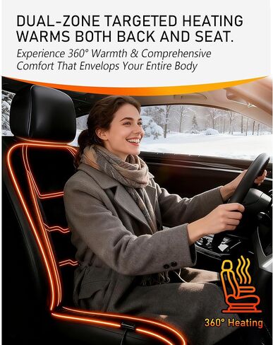 Plush Fluffy Car Seat Cover for Winter, Universal Front Seat Cushion, Non-Slip Fuzzy Seat Cover for Car Truck SUV Van, Soft Fleece Seat Protector (Black-1, Warm, 1PCS) in Saudi Arabia