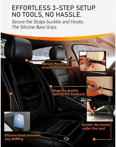 Plush Fluffy Car Seat Cover for Winter, Universal Front Seat Cushion, Non-Slip Fuzzy Seat Cover for Car Truck SUV Van, Soft Fleece Seat Protector (Black-1, Warm, 1PCS) in Saudi Arabia