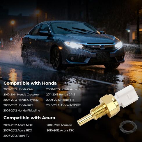 مستشعر درجة الحرارة لسيارة Honda 2007-2015، 2008-2015 Accord، 2007-2015 Civic، 2009-2015 FIT، Crosstour، Odyssey، Ridgeline، Pilot، CR-Z، Insight، 2007-2012 Acura، MDX، RDX، TL، RL، TSX، 37870-RTA-005 in Kuwait