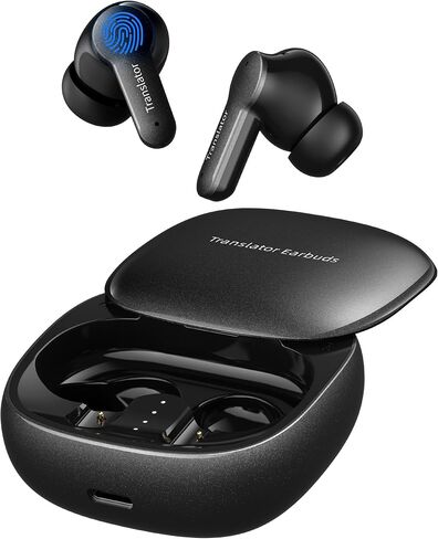 سماعات أذن للترجمة M3 AI في الوقت الحقيقي، جهاز مترجم اللغة بـ 144 لغة، 3 في 1 غير متصل ثنائي الاتجاه، سماعات أذن للترجمة المباشرة، لا يتطلب الاشتراك (أسود) in Kuwait