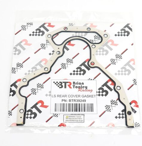 حشية غطاء المحرك الخلفي من BTR Brian Tooley Racing LS | يستبدل GM 12639249 و12633578 | يناسب محركات 4.8L 5.3L 5.7L 6.0L 6.2L LS | غطاء خلفي على طراز OEM (حشية غطاء المحرك الخلفي فقط) in Kuwait