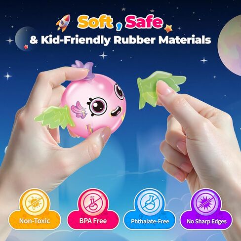 PINSHILE DIY Space Magic Balloon Craft Kit, Sticker Decorated Balloons Toy for Kids, Rocket Air Pump Fun with Balloon Monster Pals, DIY Creative Activity, Birthday Gifts for Girls Boys Ages 3+ in Saudi Arabia