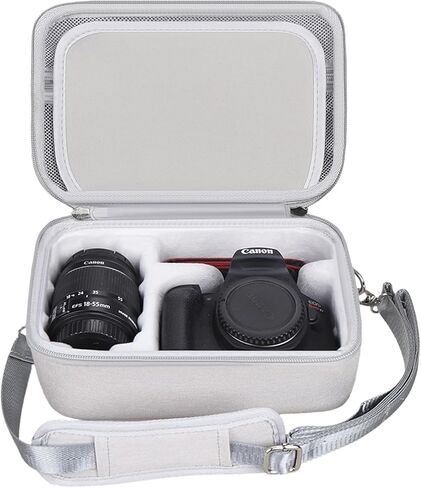 حقيبة تخزين للسفر FBLFOBELI EVA لكاميرا Canon EOS Rebel T7 DSLR مع عدسة 18-55 مم، حقيبة حمل واقية مقاومة للماء للكاميرا (الجراب فقط) in Kuwait