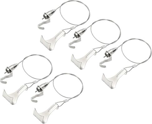 uxcell 2Pcs Picture Hanging Wire Kit, 2.5 m x 1.5 mm Heavy Duty Picture Hangers Adjustable Wire Rope with S-Hooks and Loop, Load 35kg/77.1 lbs for Hanging Mirrors Light Lamp Artwork in Saudi Arabia