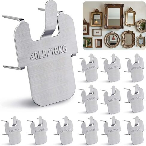 16 Pcs Claw Drywall Hanging Hook, 40Lbs Stainless Steel Claw Photo Hanger Hardware, Drywall Picture Hanger for Room Office Decoration in Saudi Arabia
