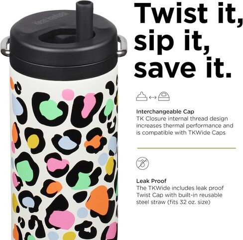 Klean Kanteen TKWide Insulated Coffee Tumbler with Café Cap - Stainless Steel Coffee Tumbler - Space Case in Saudi Arabia