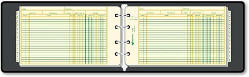 National 63453 Four-Ring Ledger Binder Kit 100 Ledger Sheets 8 1/2 x 5 in Saudi Arabia