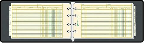 National 63453 Four-Ring Ledger Binder Kit 100 Ledger Sheets 8 1/2 x 5 in Saudi Arabia