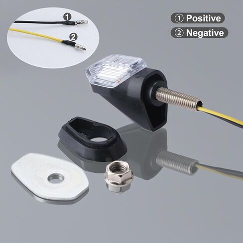 إشارات الانعطاف للدراجة النارية: 8 مم إشارات الانعطاف الأمامية والخلفية العالمية للدراجة النارية LED-العنبر مع عدسة مدخنة للدراجات النارية والدراجات النارية (4 قطع) in Kuwait