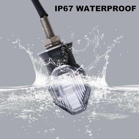 إشارات الانعطاف للدراجة النارية: 8 مم إشارات الانعطاف الأمامية والخلفية العالمية للدراجة النارية LED-العنبر مع عدسة مدخنة للدراجات النارية والدراجات النارية (4 قطع) in Kuwait