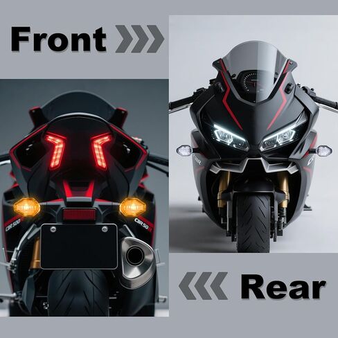 إشارات الانعطاف للدراجة النارية: 8 مم إشارات الانعطاف الأمامية والخلفية العالمية للدراجة النارية LED-العنبر مع عدسة مدخنة للدراجات النارية والدراجات النارية (4 قطع) in Kuwait
