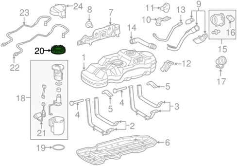 Chcury1 77144-04010 Retainer Gauge Lock Ring Pump 1Pc For Lexus GS 430 2006-2007 White in Saudi Arabia