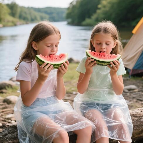 Vin Beauty 25 Pieces Disposable Art Aprons for Kids, Clear Plastic Aprons Disposable Waterproof Oil Proof Toddler Art Apron Children Cooking Apron for Cooking Eating Teaching DIY Craft Picnic in Saudi Arabia
