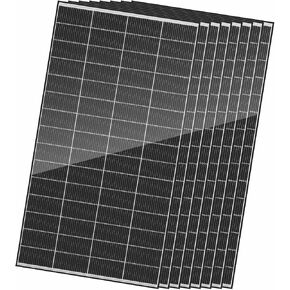 الألواح الشمسية Renogy 640 واط 18BB لوحة شمسية من النوع N 12 24 فولت أحادية البلورية 2 قطعة 320 واط تشغيل/إيقاف شبكة إعداد الطاقة الشمسية أكثر من 400 واط لوحة شمسية 25% كفاءة الخلايا للمنازل على السطح قارب RV أسود in Kuwait