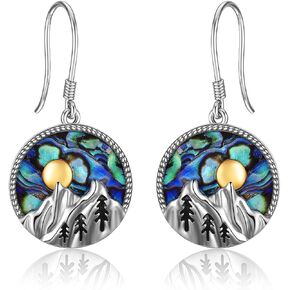 YFN Mountain Earrings Sterling Silver Mountain Dangle Drop Earrings Mountain Jewelry for Women Girls in Saudi Arabia