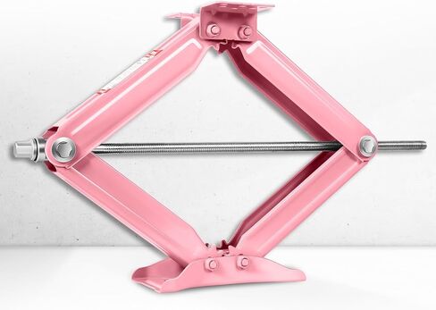 DNA Motoring 2-Pack 5000lbs RV Trailer Stabilizer Leveling Scissor Jacks with Speed Crank Handle, 4-24" Height,Set of 2, Pink, TOOLS-00330-PK in Saudi Arabia