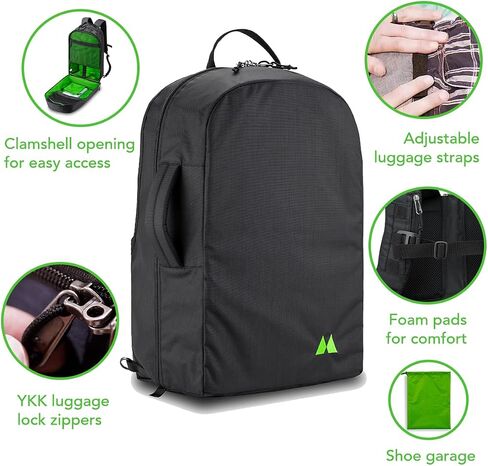 35L Backpack - 5 In-1 Modular Carry-On Luggage, Laptop, Hiking Backpack - Travel Backpack for Men - Large Capacity Backpack - Journey Backpack System - Laptop Backpack Men in Saudi Arabia