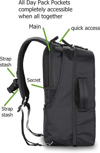35L Backpack - 5 In-1 Modular Carry-On Luggage, Laptop, Hiking Backpack - Travel Backpack for Men - Large Capacity Backpack - Journey Backpack System - Laptop Backpack Men in Saudi Arabia