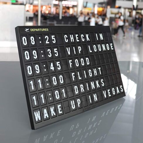 Locomocean Airport-Style Custom Message Board - Personalized Flight Arrivals and Departures Sign in Saudi Arabia