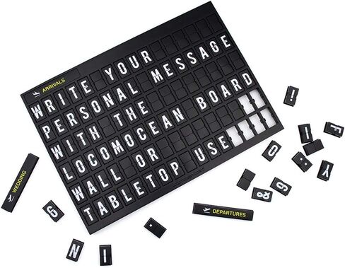 Locomocean Airport-Style Custom Message Board - Personalized Flight Arrivals and Departures Sign in Saudi Arabia