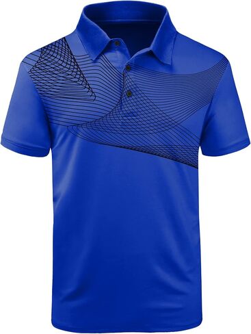 JACKETOWN Mens Golf Polo Shirts Short Sleeve Shirts Printed Casual Clearance in Kuwait