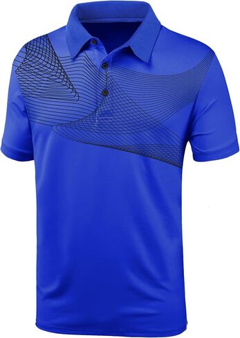 JACKETOWN Mens Golf Polo Shirts Short Sleeve Shirts Printed Casual Clearance in Kuwait