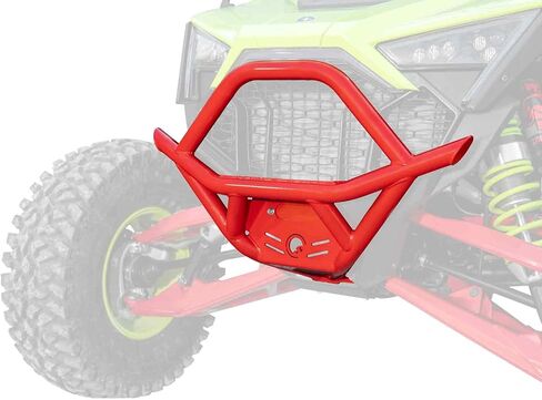 المصد الأمامي SuperATV لـ Polaris RZR Pro R/4، Pro S/4، Turbo R/4 | مصنوعة من أنابيب فولاذية شديدة التحمل، يتم تركيبها مباشرة على الإطار، أحمر، انظر الملاءمة، صنع في الولايات المتحدة الأمريكية in Saudi Arabia