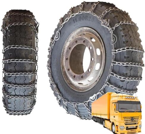 2pc Snow Chains for Semi Trucks Snow Chains for Car Tires Universal Tire Chains for SUV Trucks Pickup Trucks Semi Trucks Van Dually Trucks ATV Light Truck 9mm_9R22.5 9mm 9.00-20 in Saudi Arabia