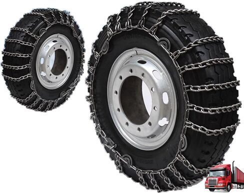 9mm Set of 2 Heavy Duty Snow Chains for Suvs and Cars Skid Traction Chains High Strength Manganese Emergency Use for Tire Reliable in Mud 11.00-20 2pcs 8.25-20 in Saudi Arabia