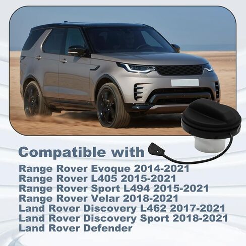 غطاء غاز خزان الوقود متوافق مع Range Rover Evoque 2014-2021 L405 2015-2021 Sport L494 2015-2021 Velar 2018-2021 Land Rover Discovery L462 2017-2021 Discovery Sport استبدال # LR138720 in Kuwait