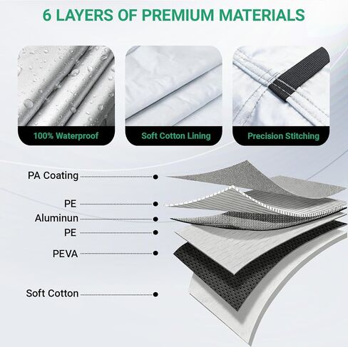 Half Car Cover for SUV, Sunroof & Windshield Cover for Ice and Snow, Hail Protector with Cotton Liner, Waterproof Roof Car Cover for All Weather Sun Rain Dust Protection in Saudi Arabia