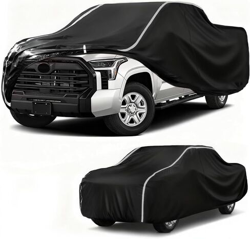 Truck Cover for 2009-2025 Dodge Ram 1500 Crew Cab Short Bed, Multi-Layer Pickup Covers Waterproof All Weather with Zipper Door, Sun Rain Dust Snow Protection in Saudi Arabia