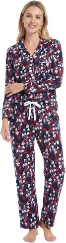Women Pajamas Set - 100% Cotton Flannel Pajamas Women Warm PJs Set in Saudi Arabia