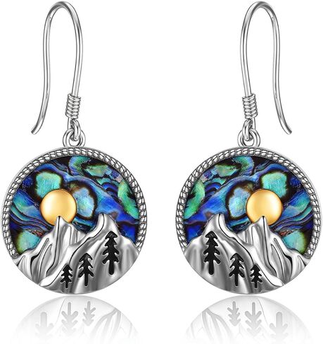 YFN Mountain Earrings Sterling Silver Mountain Dangle Drop Earrings Mountain Jewelry for Women Girls in Saudi Arabia