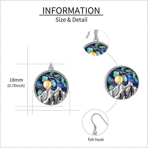 YFN Mountain Earrings Sterling Silver Mountain Dangle Drop Earrings Mountain Jewelry for Women Girls in Saudi Arabia