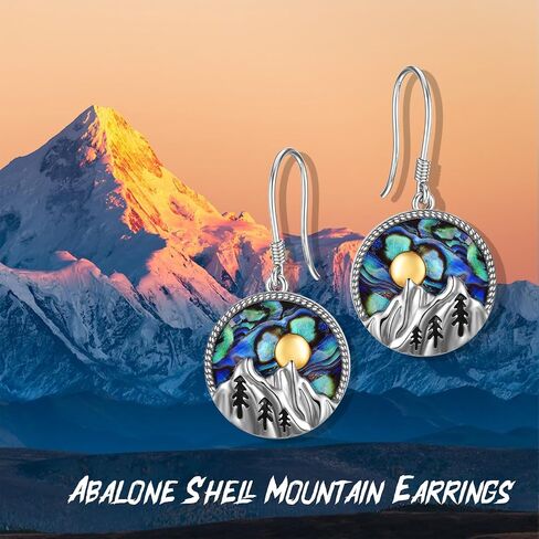 YFN Mountain Earrings Sterling Silver Mountain Dangle Drop Earrings Mountain Jewelry for Women Girls in Saudi Arabia