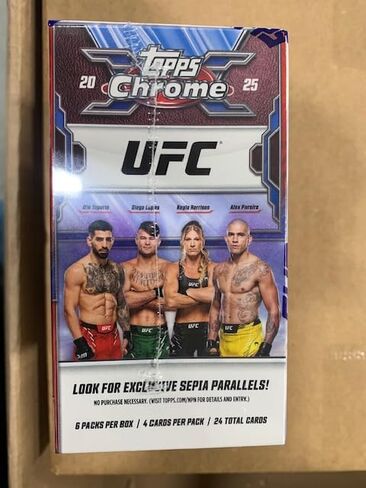2025 Chrome TPS UFC Sealed Blaster Value Box (6 Packs/Box) in Saudi Arabia
