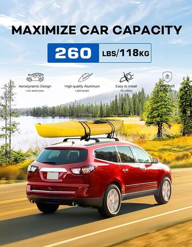 قضبان متقاطعة لرف السقف قابلة للقفل 260 رطل متوافقة مع BMW X3 G01 2018 2019 2020 2021 2022 2023 2024 2025 (ليست لـ G45)، قضبان السقف المصنوعة من الألومنيوم شديدة التحمل، قضبان عرضية سوداء على السطح in Kuwait