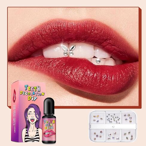 Nelikoo Tooth Gem Kit，Fashionable DIY Smile Jewelry Crystals Tooth Gems Kit for Teeth for Fashion & Parties in Saudi Arabia