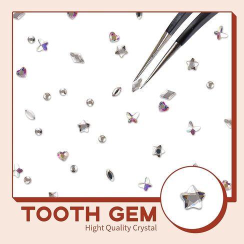 Nelikoo Tooth Gem Kit，Fashionable DIY Smile Jewelry Crystals Tooth Gems Kit for Teeth for Fashion & Parties in Saudi Arabia