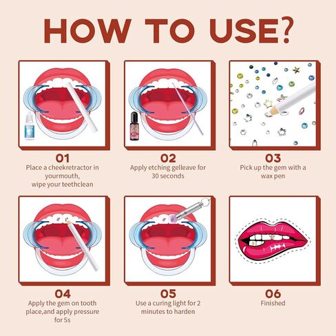 Nelikoo Tooth Gem Kit，Fashionable DIY Smile Jewelry Crystals Tooth Gems Kit for Teeth for Fashion & Parties in Saudi Arabia
