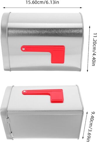 COHEALI Tinplate Mailbox Shape Box Small Decorative Metal Tin Storage Container Mini Mailbox Shaped Treat Box for Cards Party Favors Office Home in Saudi Arabia