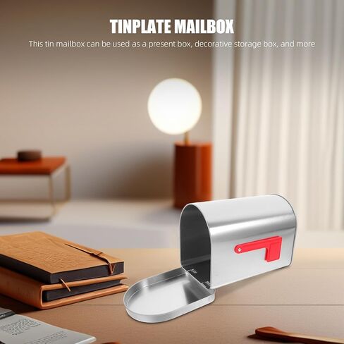 COHEALI Tinplate Mailbox Shape Box Small Decorative Metal Tin Storage Container Mini Mailbox Shaped Treat Box for Cards Party Favors Office Home in Saudi Arabia
