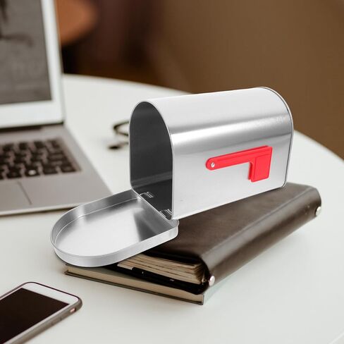 COHEALI Tinplate Mailbox Shape Box Small Decorative Metal Tin Storage Container Mini Mailbox Shaped Treat Box for Cards Party Favors Office Home in Saudi Arabia