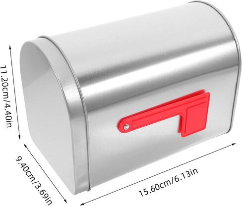 COHEALI Tinplate Mailbox Shape Box Small Decorative Metal Tin Storage Container Mini Mailbox Shaped Treat Box for Cards Party Favors Office Home in Saudi Arabia