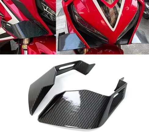 for CBR650R CBR600RR CBR1000RR-R CBR1000RR Accessories Motorcycle Winglet Aerodynamic Wing Kit Fixed Side Wing Spoiler Fairing (Black) in Saudi Arabia