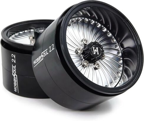 HOBBYSOUL Wide 40mm 2.2 Beadlock Wheels Adjustable Negative Offset Rims for 1/10 RC Crawler SCX10 Capra TRX4 Gen8 Everest gen 7 Pro Upgrades,HS701522 in Saudi Arabia