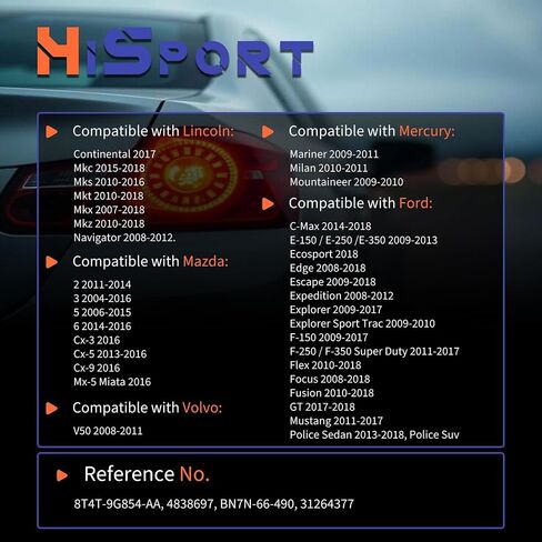 HiSport 4 دبوس مفتاح ضوء الفرامل 4838697 متوافق مع فورد لينكولن مازدا ميركوري فولفو 8T4T-9G854-AA BN7N-66-490 31264377 in Kuwait