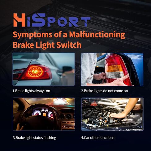 HiSport 4 دبوس مفتاح ضوء الفرامل 4838697 متوافق مع فورد لينكولن مازدا ميركوري فولفو 8T4T-9G854-AA BN7N-66-490 31264377 in Kuwait